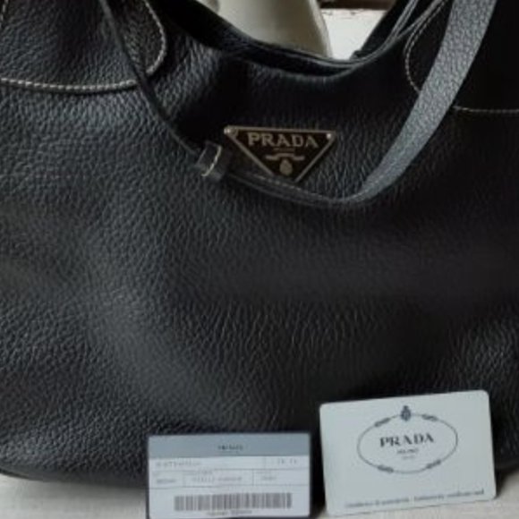 Genuine Black Leather Prada Bag - Picture 10 of 11